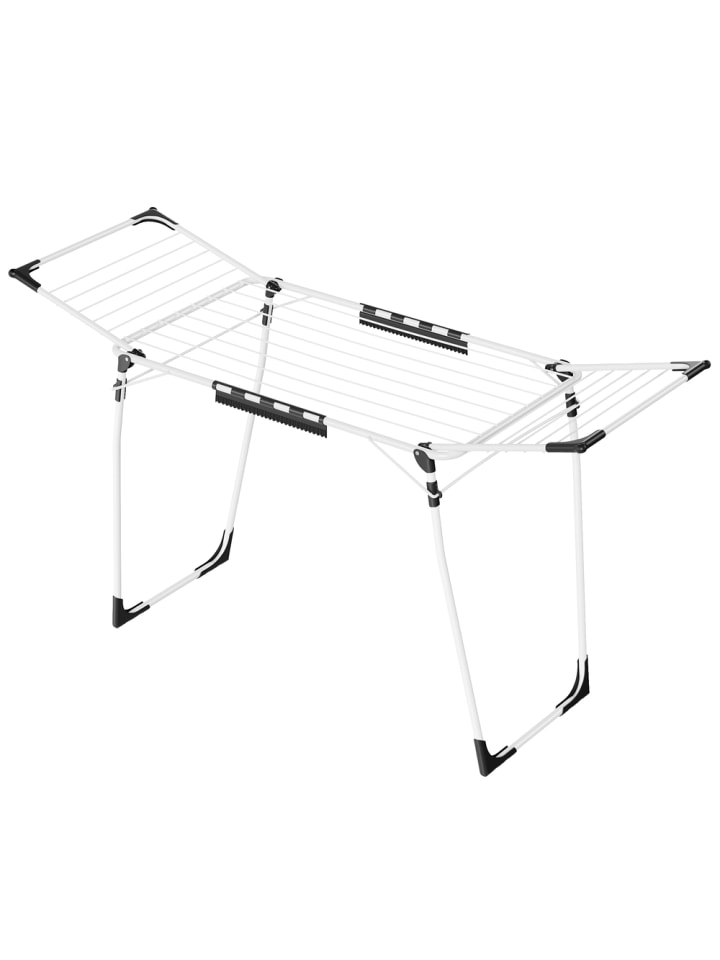 Wäscheständer Bunji in Weiß - (B)56 x (H)96 x (T)174 cm