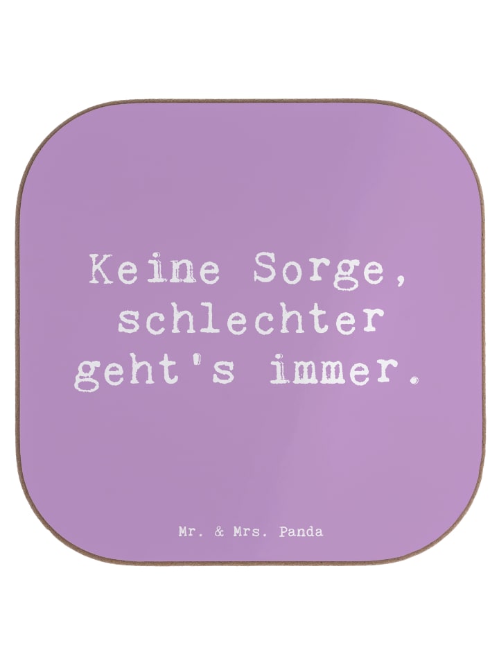 Glasuntersetzer Spruch Hoffnung in schwierigen ... in Lavendeltraum