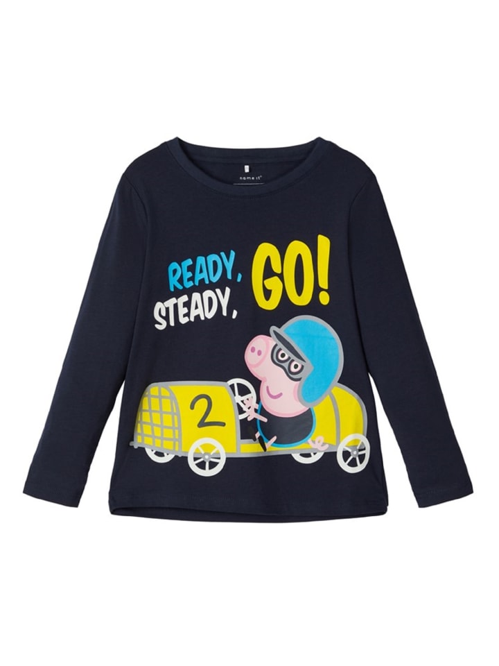 Jungen Longsleeve „Peppa Pig“ in Blau