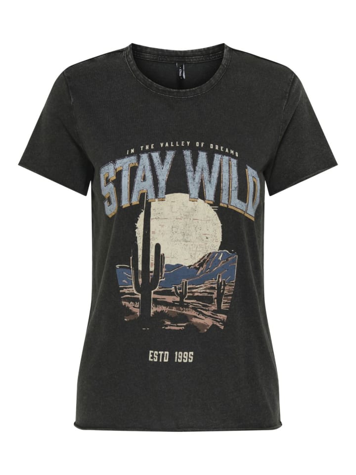 T-Shirt ONLLUCY in Schwarz