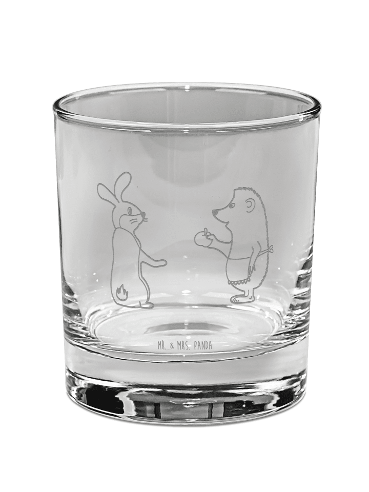 Whiskyglas Hase Igel ohne Spruch in Transparent