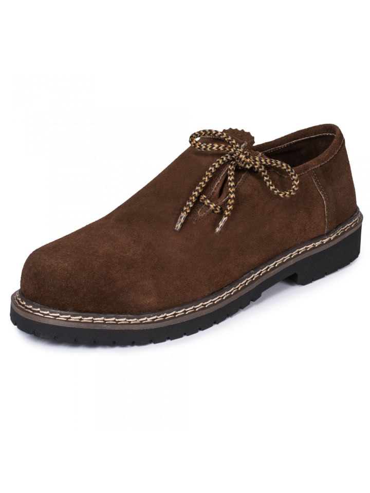 Haferlschuhe Trachten Schnürschuh Echtleder in Dunkelbraun