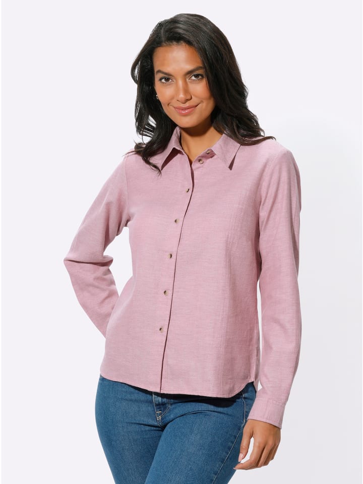Bluse in altrosa-meliert
