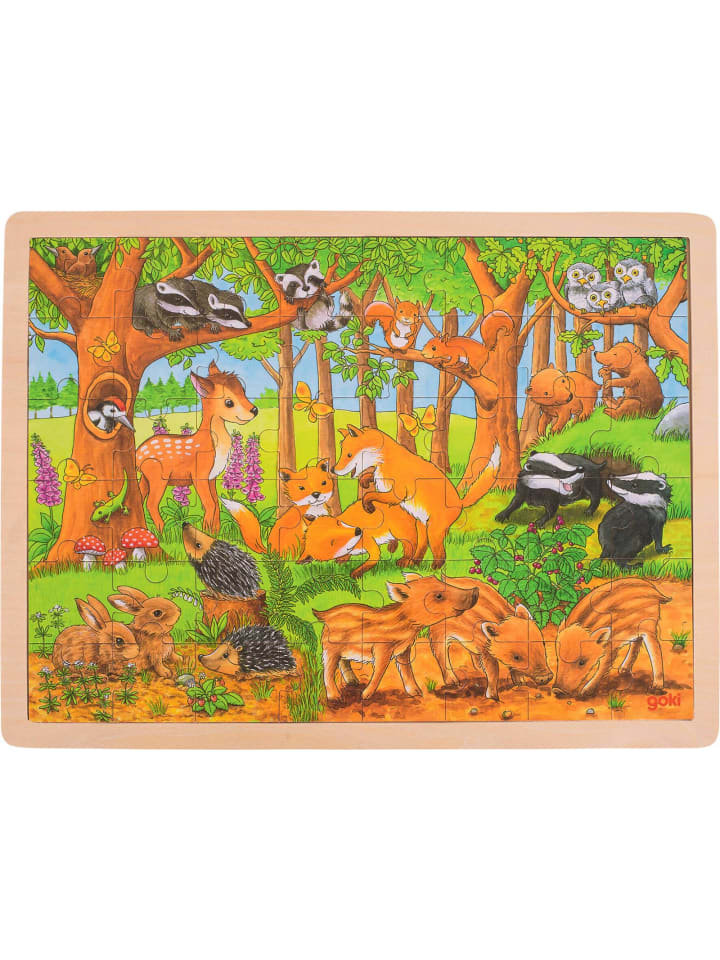 Einlegepuzzle Tierkinder im Wald - ab 3 Jahren
