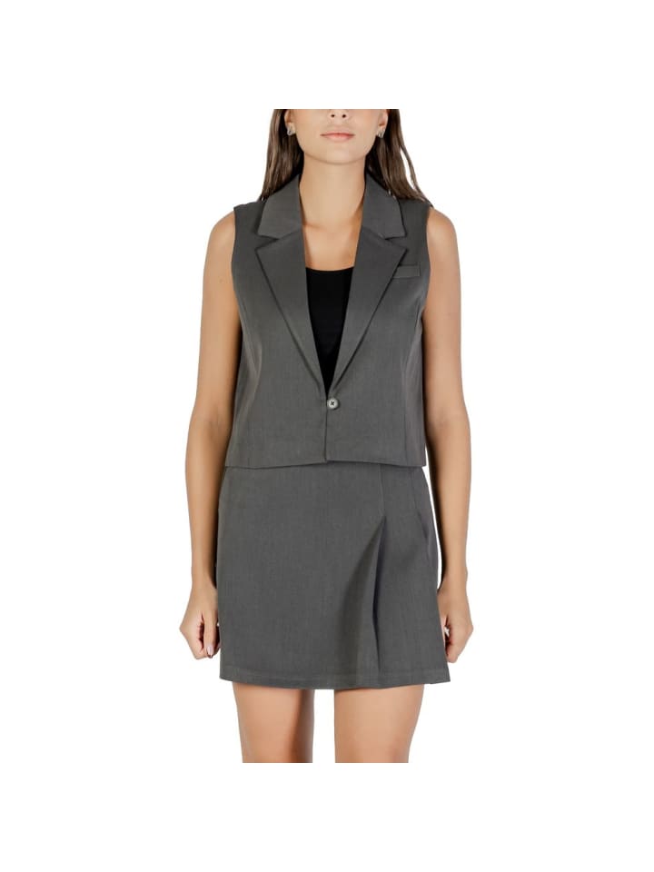 Grau Recyceltes Polyester Weste