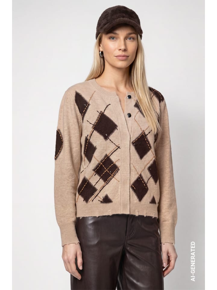 Kappe mit Strassband in Black Coffee