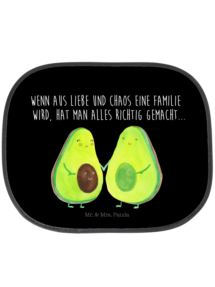 Sonnenschutz Pkw Avocado Pärchen mit Spruch in Schwarz