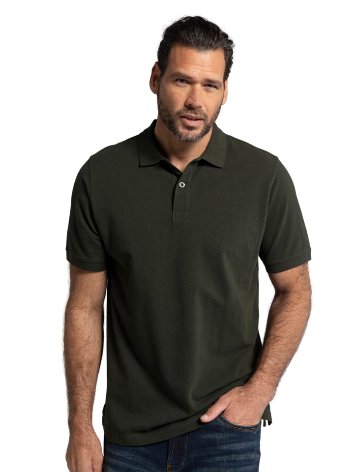 Poloshirt in dunkle olive
