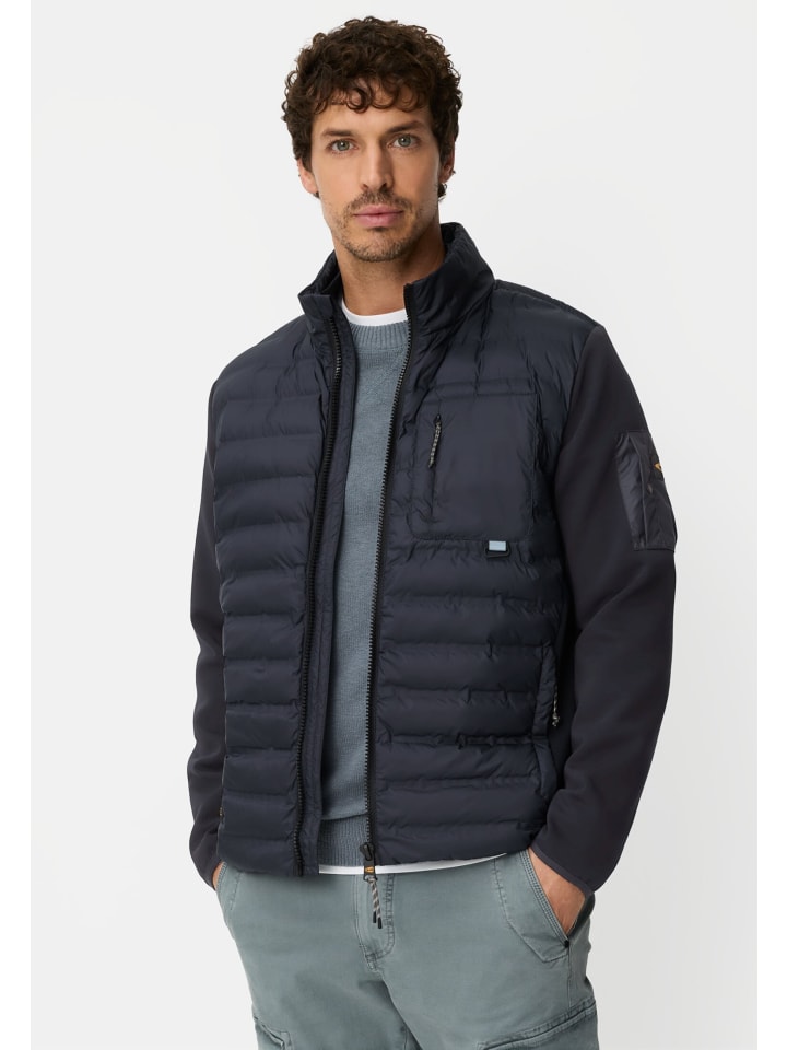 Blouson mit Stehkragen in Navyblau