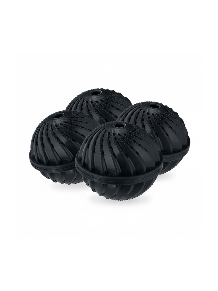 4 x Waschball in Schwarz
