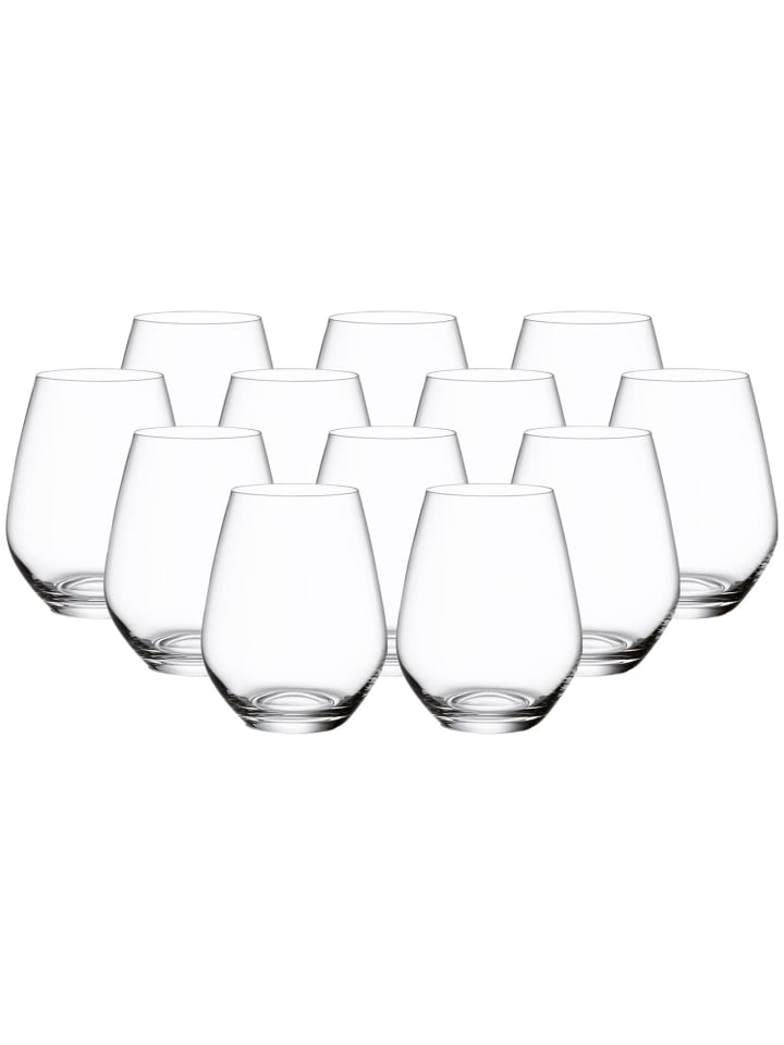 12er Set Wassergläser Ovid in Transparent 420 ml