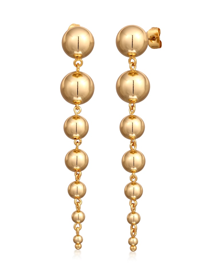 Ohrringe Brass Kugel in Gold