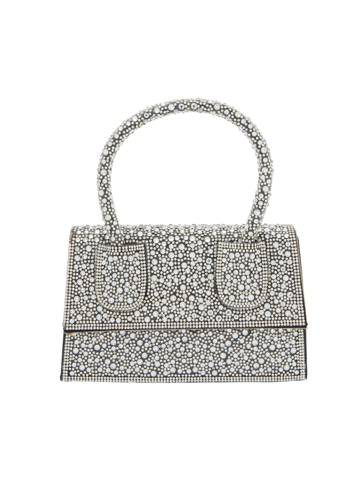 Women Handbag in Black Silver