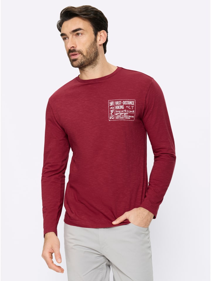 Langarm-Shirt in kirsche-bedruckt