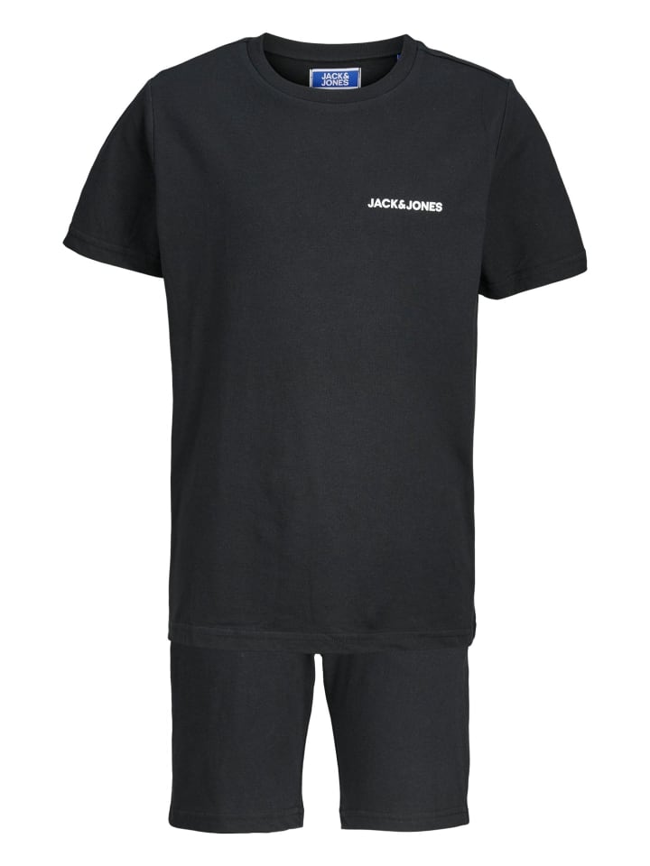 T-Shirt & Shorts Loungewear-Set JACEVEREST in black