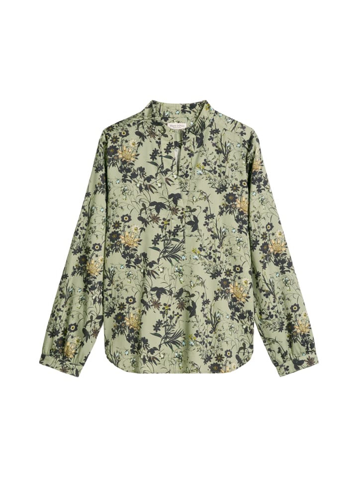 Bedruckte Bluse loose in Light Green
