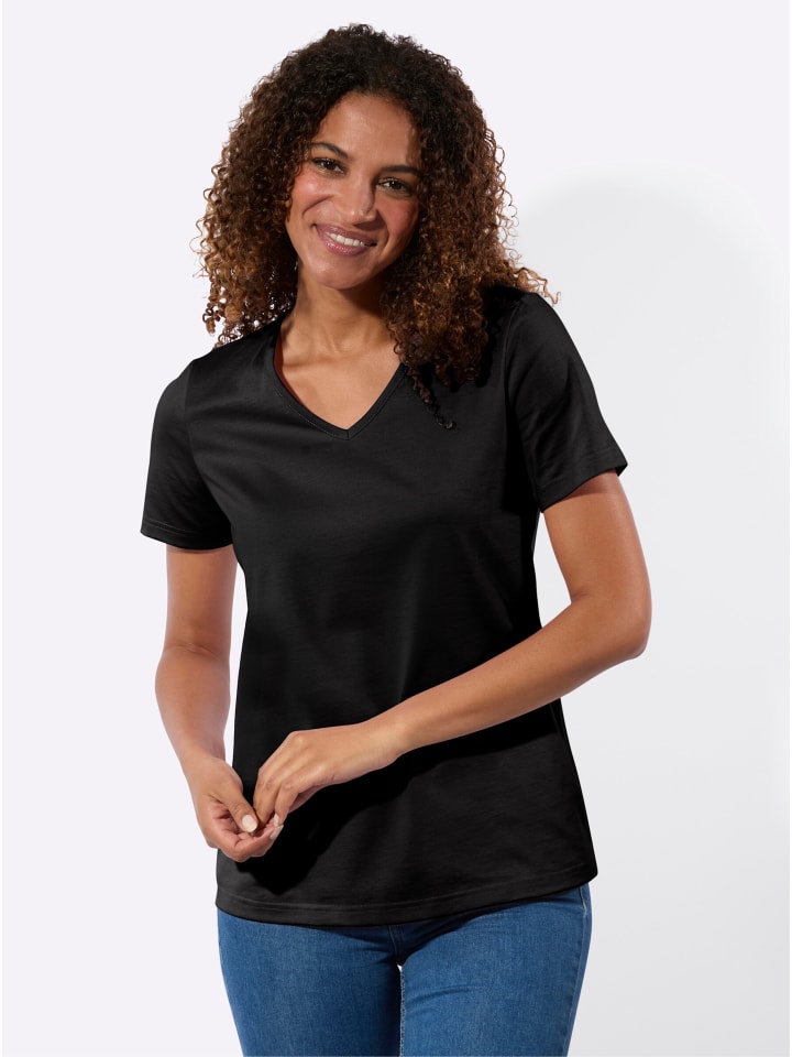 2er-Pack Shirts in schwarz + ecru