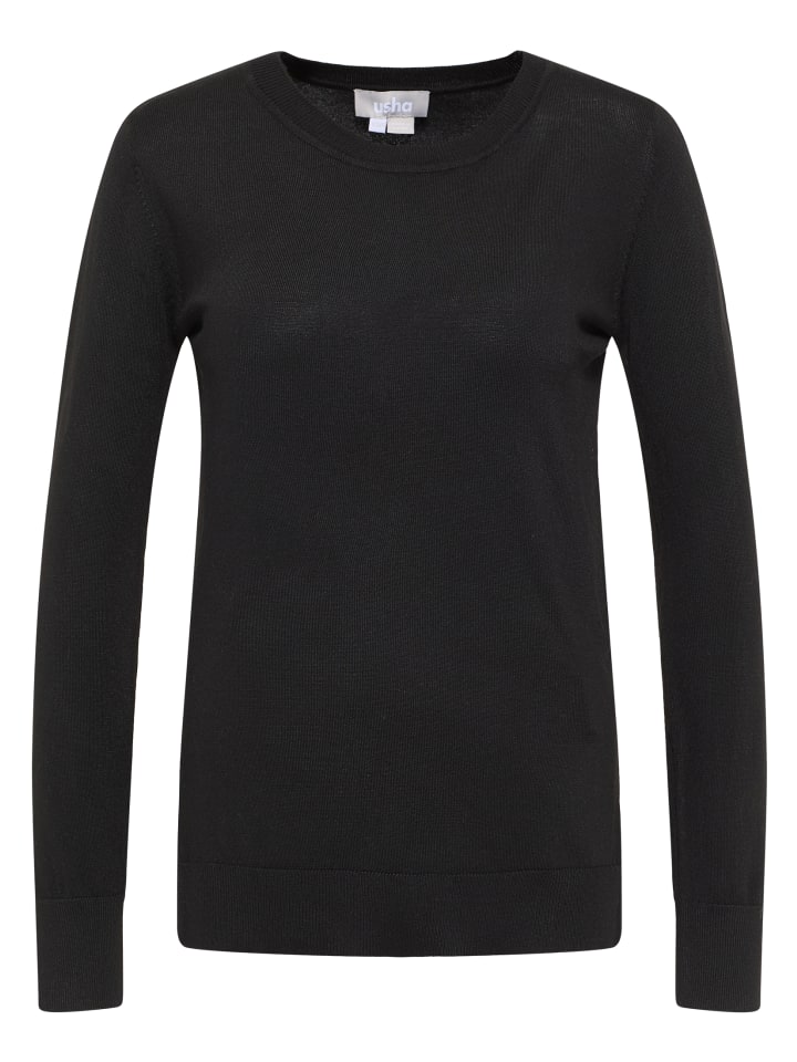 Damen Rundhalspullover in Schwarz