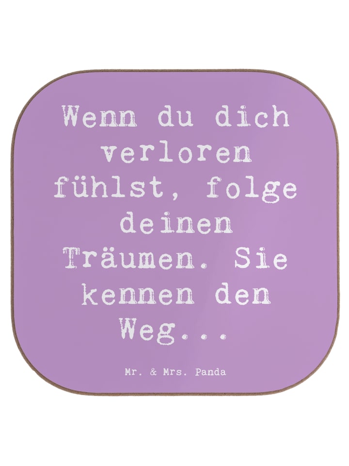 Bierdeckel Spruch Selbstzweifel und Träume mit ... in Lavendeltraum