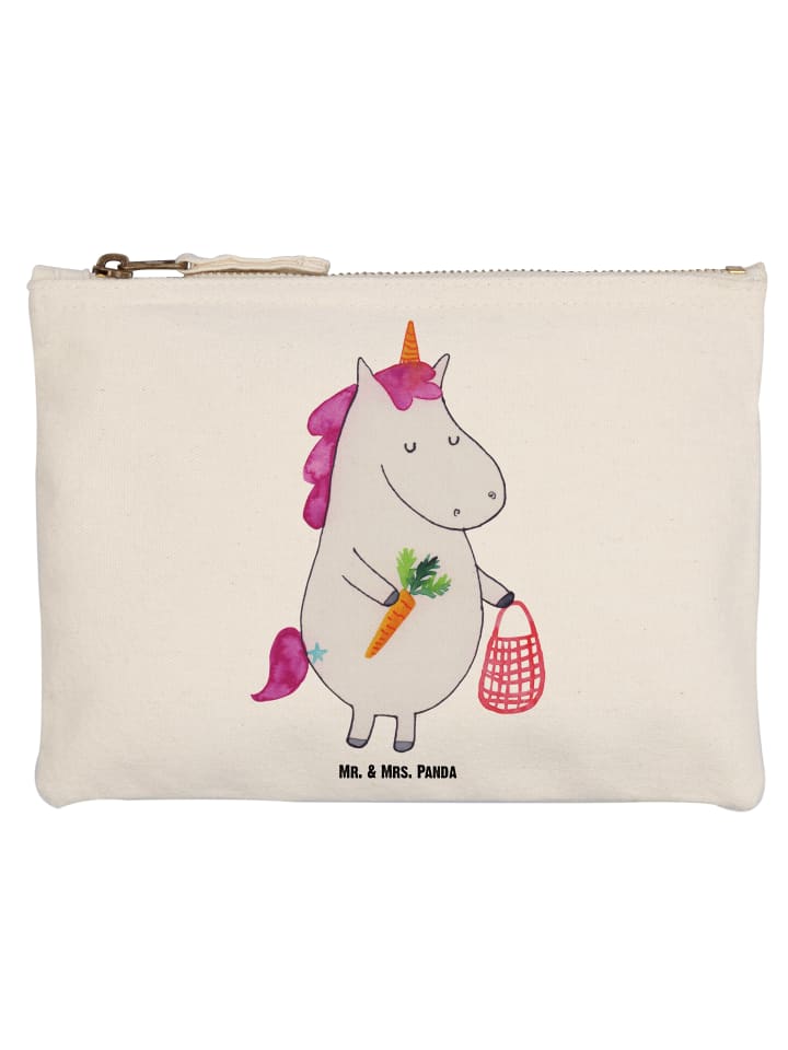 Mäppchen Einhorn Vegan ohne Spruch in Weiß
