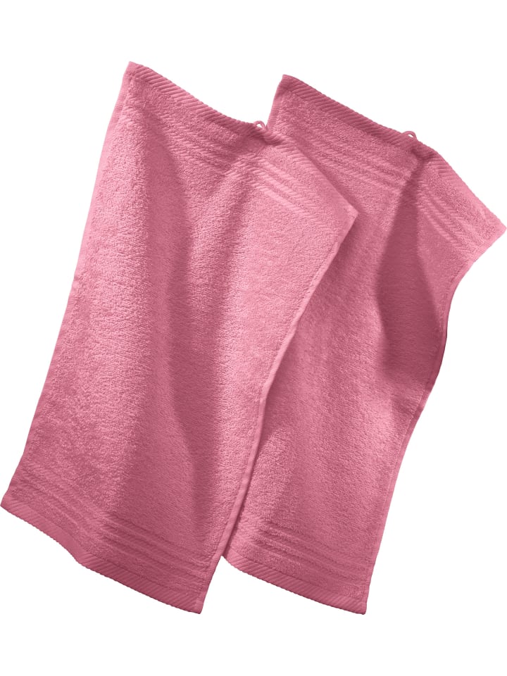 Frottier Gästetuch 2er-Pack New York in rosa