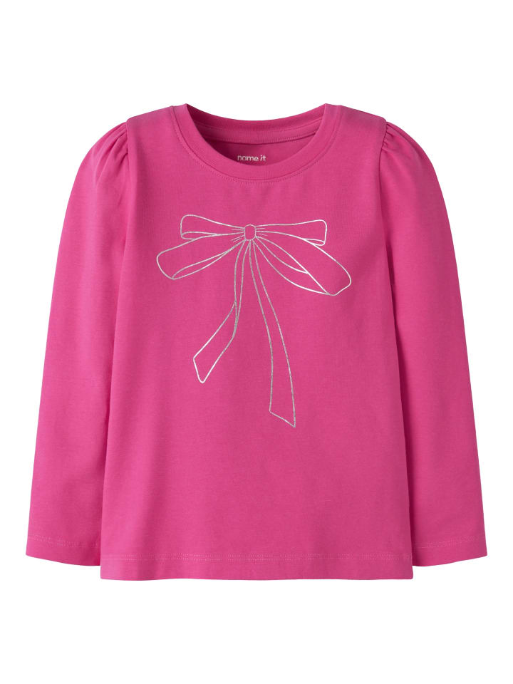 Langarmshirt Schleife Sterne Nmfrilina in pink yarrow
