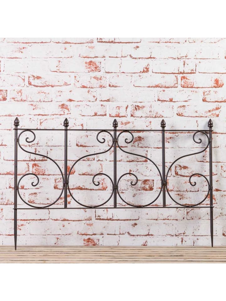 Rankgitter NERO Metall Zaun Antik Rost Braun Lackiert 72x46 cm