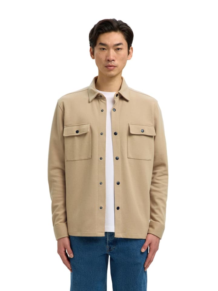 Jacke SLHJACKIE SWEAT in Beige