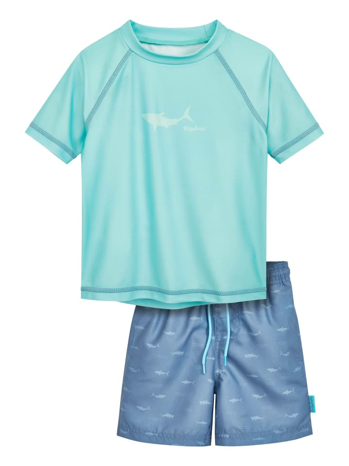 UV-Schutz Bade-Set Hai Shorts in türkis