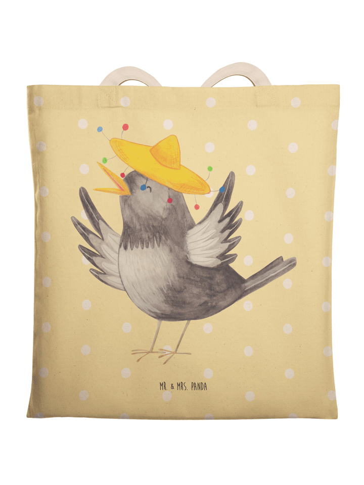 Tasche Rabe Sombrero ohne Spruch in Gelb Pastell