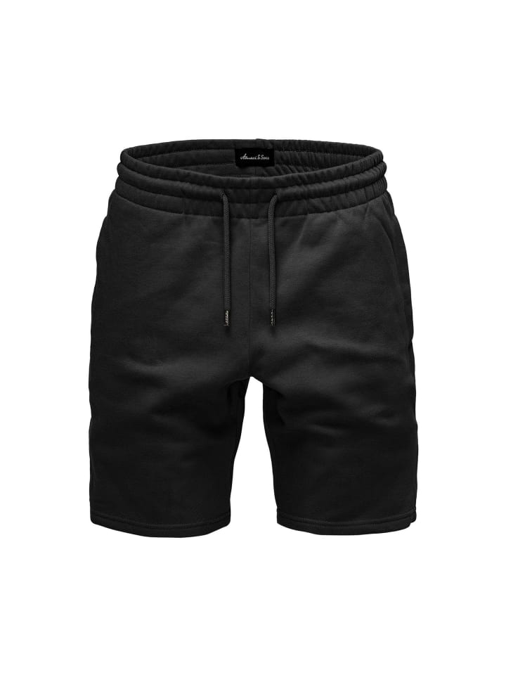 Basic Sweat Shorts mit Tunnelzug Bequem A&S in Schwarz
