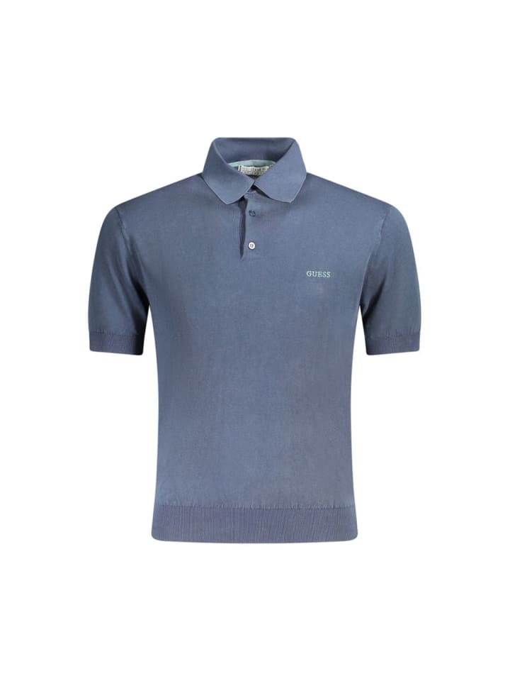 Blau Baumwolle Herren Polo Hemd