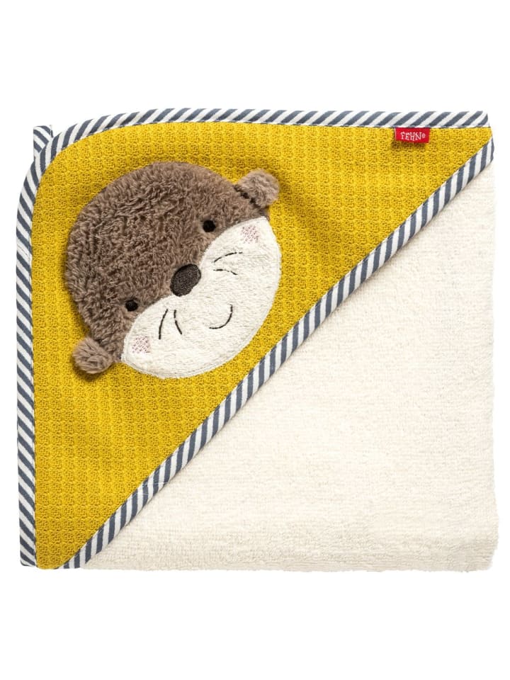 Kapuzenbadetuch 80 x 80 cm - Otter in bunt,motiv