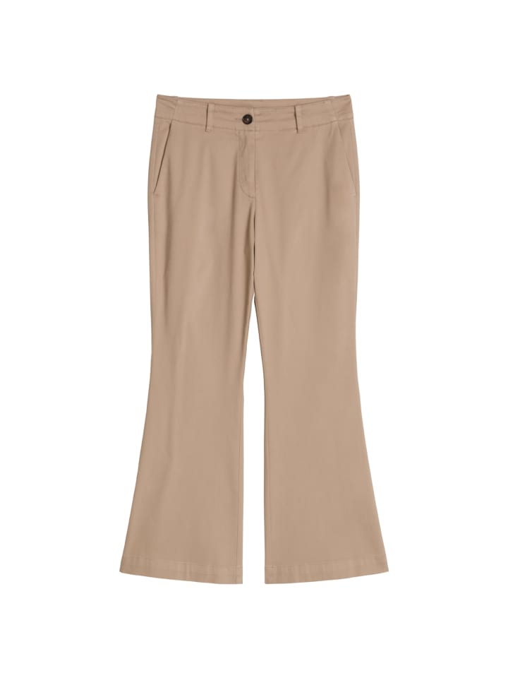 Hose Model Marthe flared in Earthy Taupe