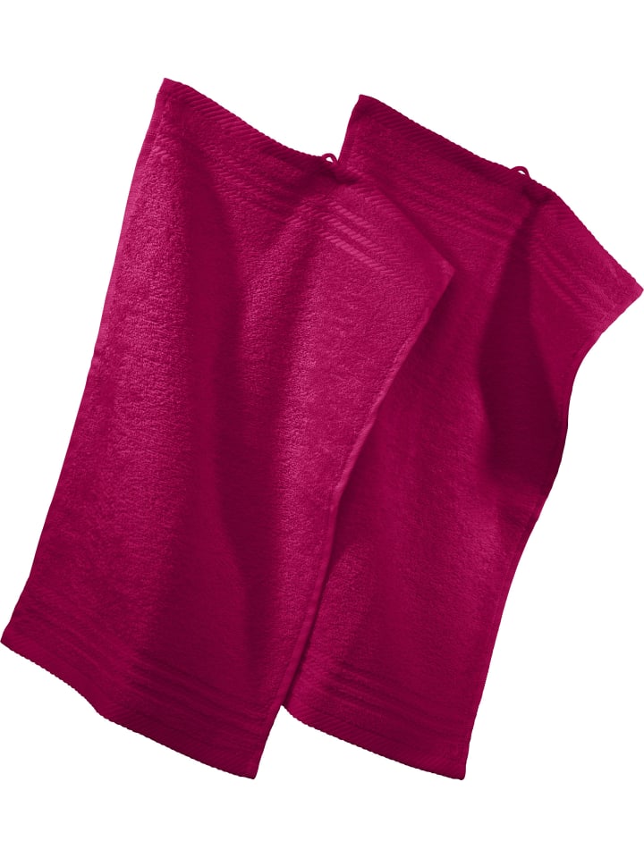 Frottier Gästetuch 2er-Pack New York in fuchsia