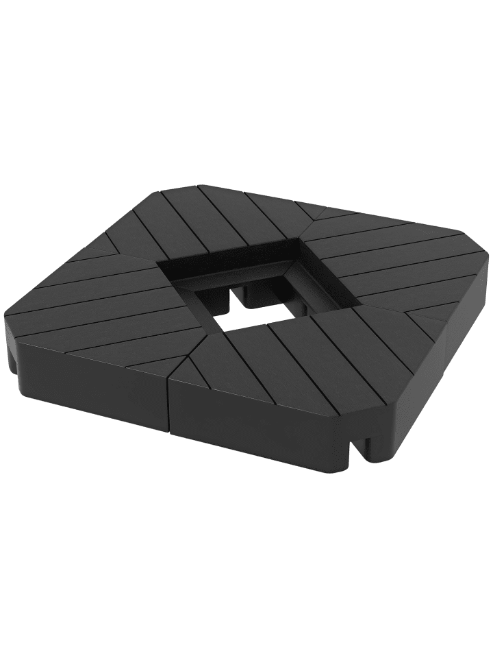 Schirmgewichte in Schwarz 80L x 80B x 13H cm