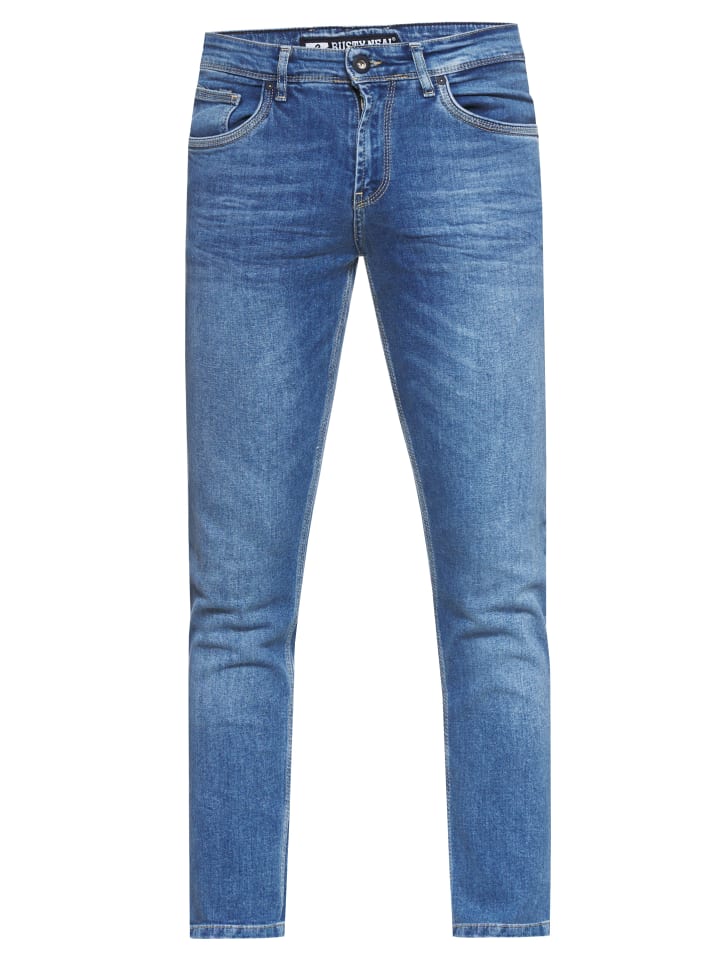 Jeans Hose "MELVIN" Slim Fit Cotton-Stretch in Blue Used - 5