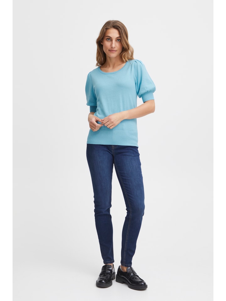 Strickpullover FRZUBASIC Slim fit in Sky Blue