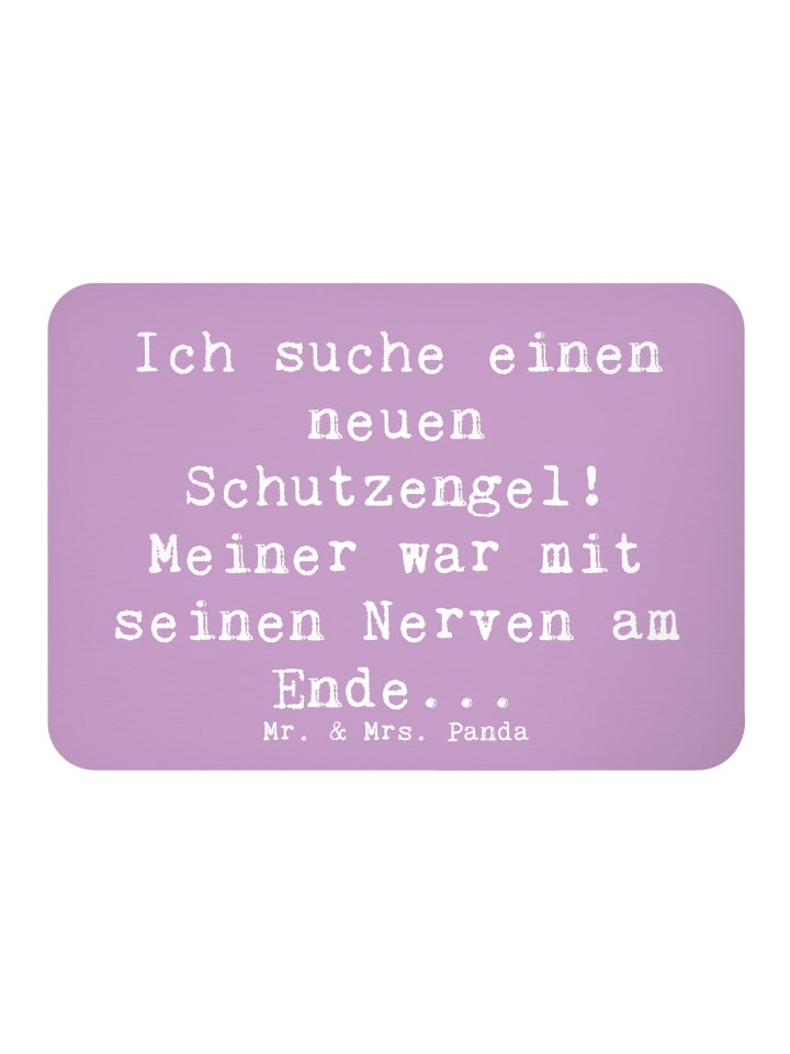 Pinnwand Magnet Spruch Neuer Schutz mit Spruch in Lavendeltraum