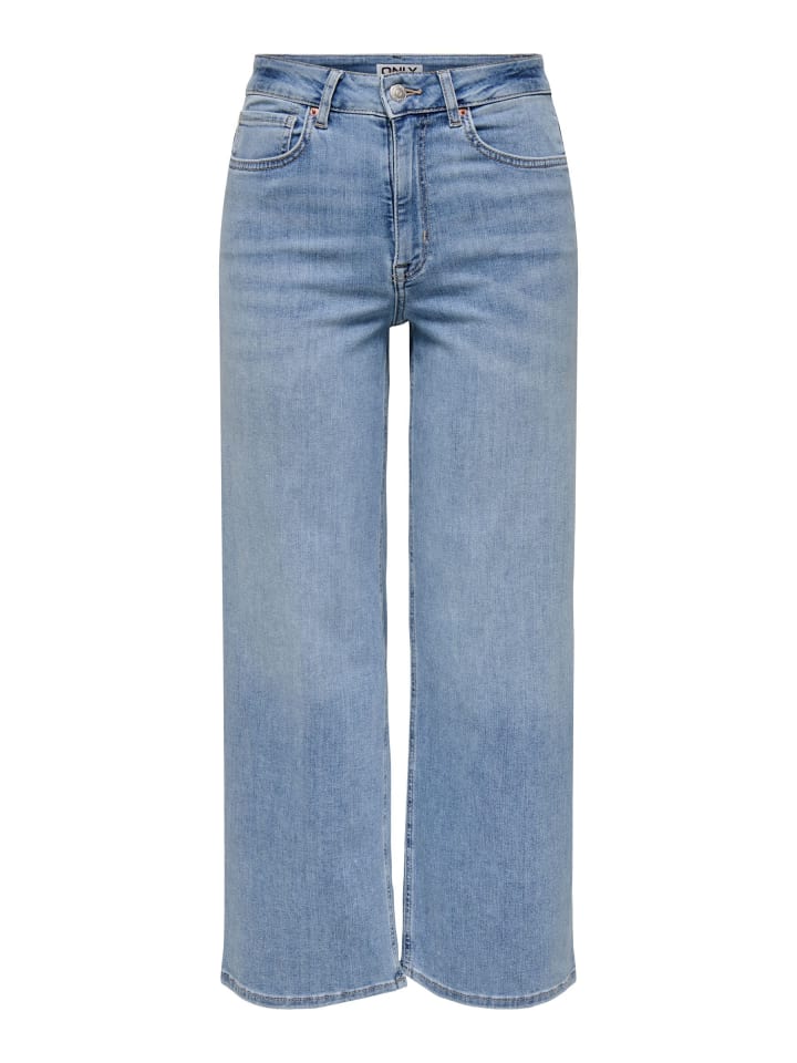 Jeans mit weitem Bein in Light Blue Denim