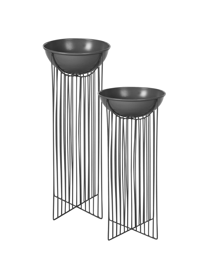 2er-Set Indoor Blumentopf FICARIA in Schwarz