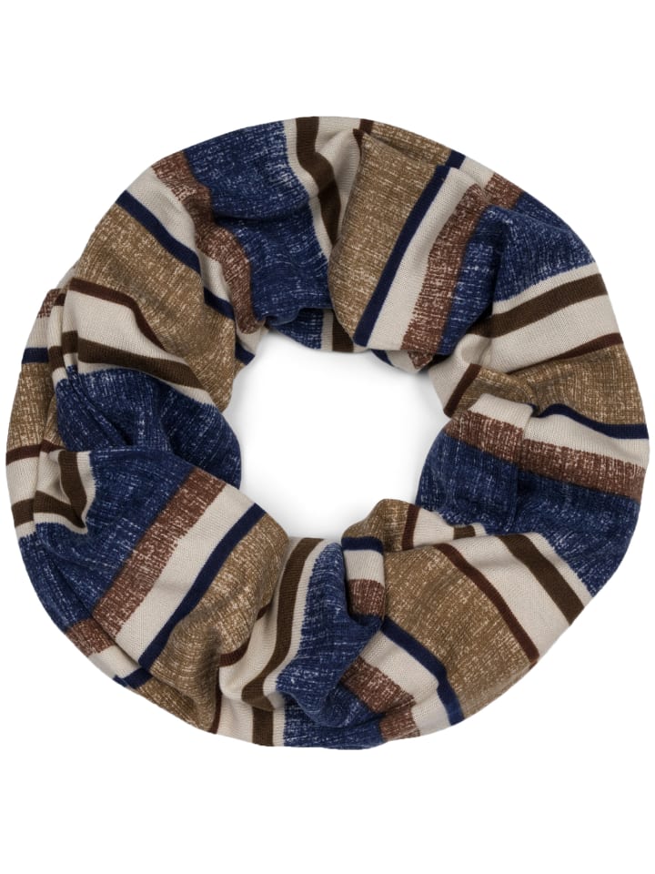 Loop in Dunkelblau-Braun-Beige