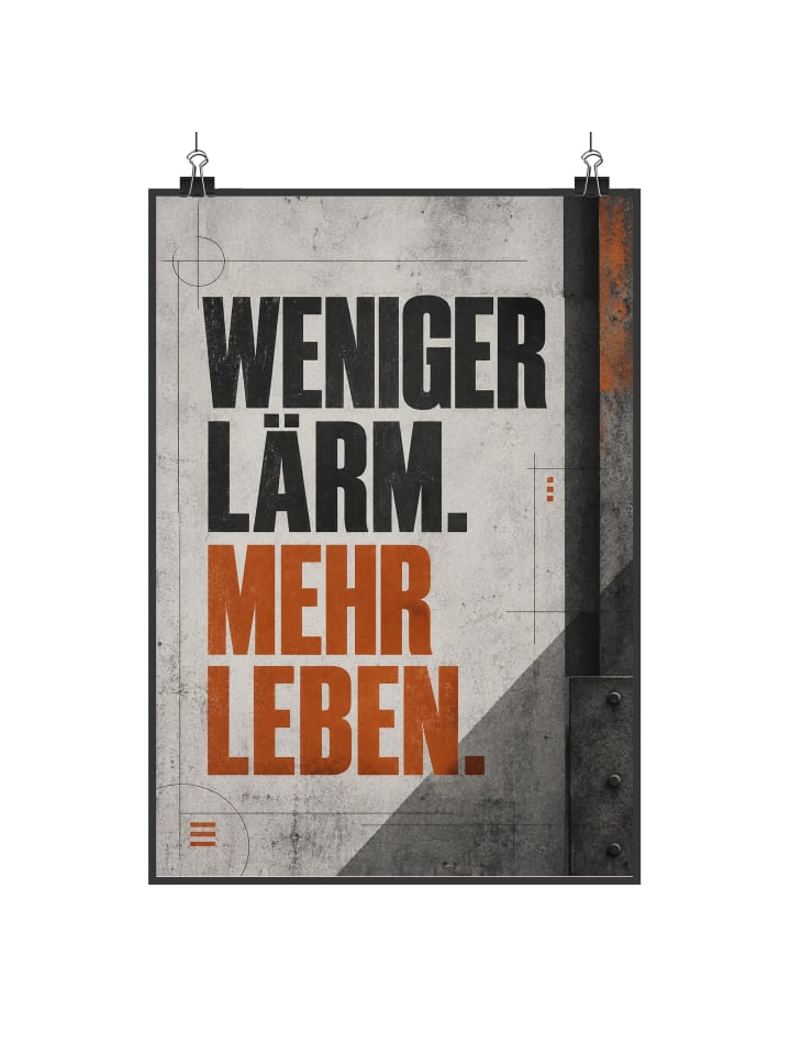 Kunstdruck Architektur industriell Design mit S... in Weiß