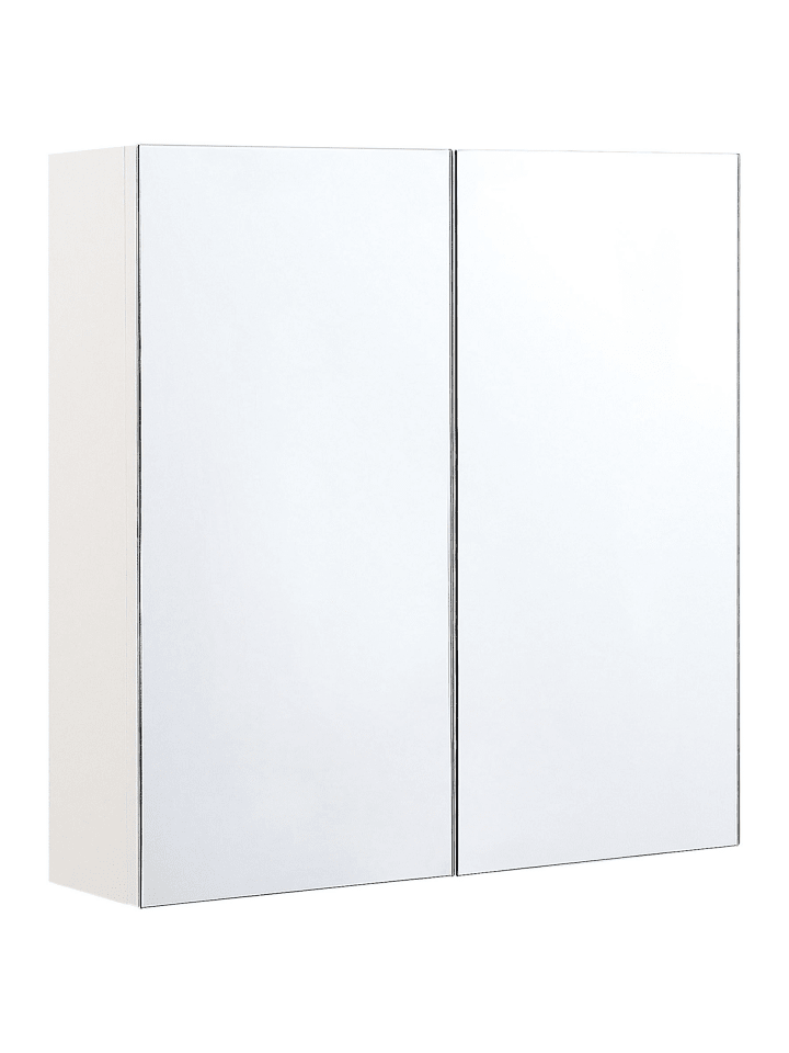 Bad-Spiegelschrank NAVARRA in Weiß/Silber - (W) 60 x (H) 60 x (L) 14 cm