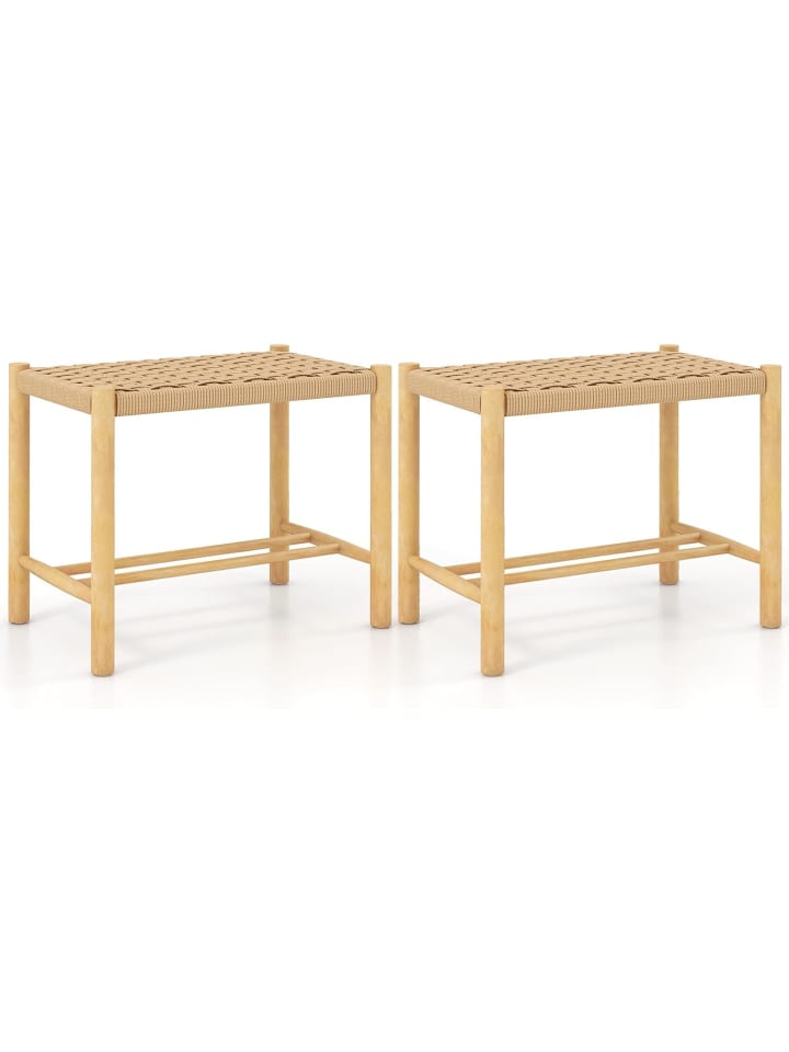 2er Set Barhocker in Beige
