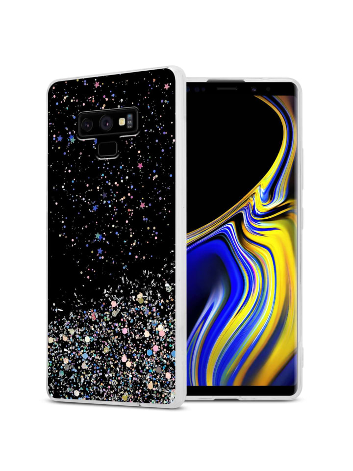 Hülle für Samsung Galaxy NOTE 9 Glitter in Schwarz mit Glitter