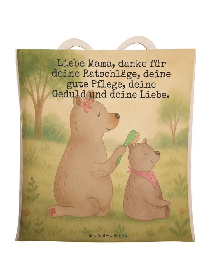 Einkaufsbeutel Bär Kind Design mit Spruch in Weiß