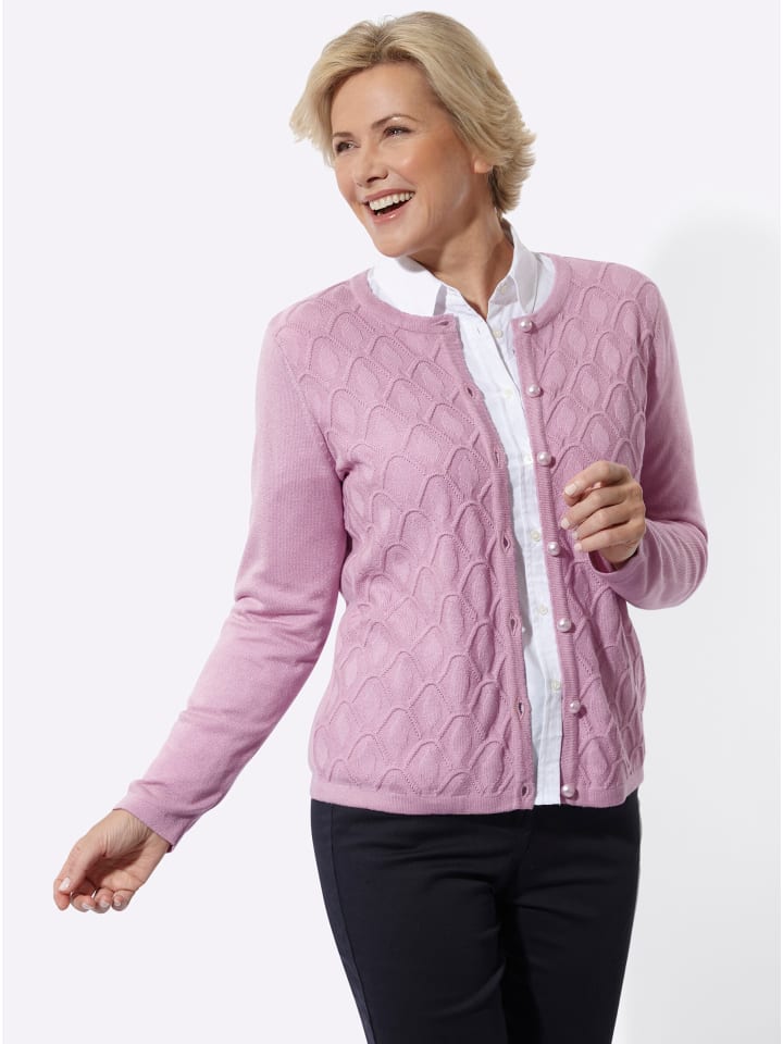 Strickjacke in rosé