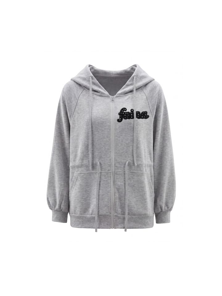 Women Hoodie in Grey Melange