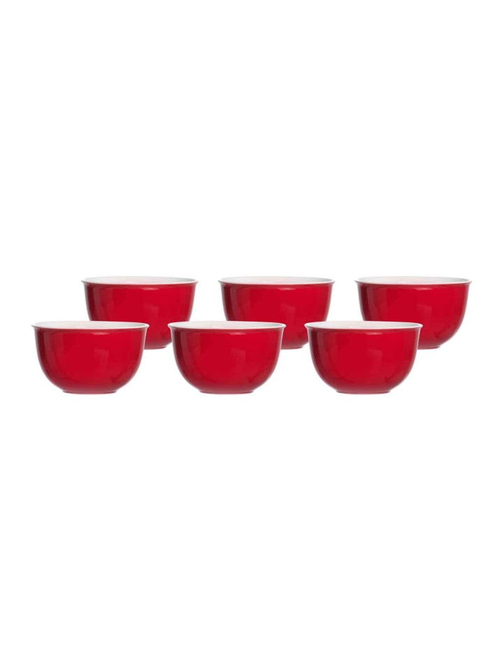 6er Set Müslischalen Doppio in Rot ø 14 cm